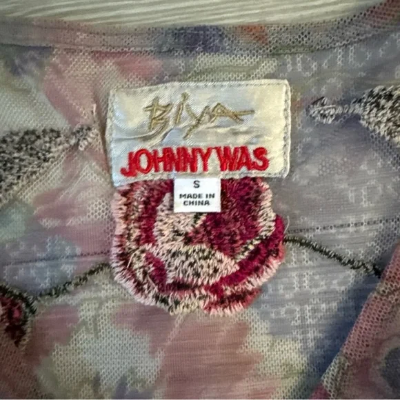 Johnny Was Multicolor Floral Midi Dress - Picture 2 of 5